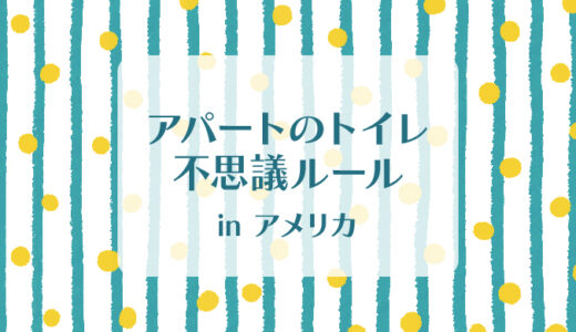 アメリカ・賃貸物件のトイレの使い方不思議ルール